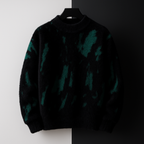 Gideon - Men's Distressed Crew Sweater in Brushed Wool