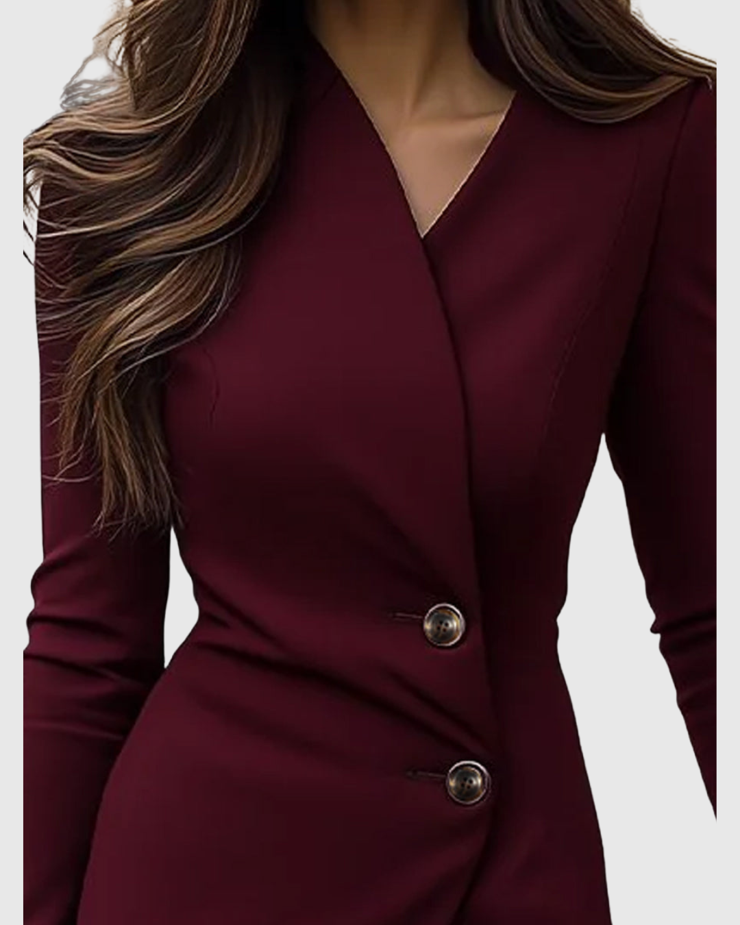Harlow - Women's Button-Front Wrap Midi Dress 