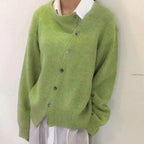 Hazel - Women's Collared Cashmere Cardigan with Ribbed Cuffs