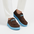Henry - Men's Micro-Suede Platform Loafers with Lace Detail