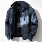 Jasper - Men's Drawstring-Hood Fleece Jacket with Zip Front