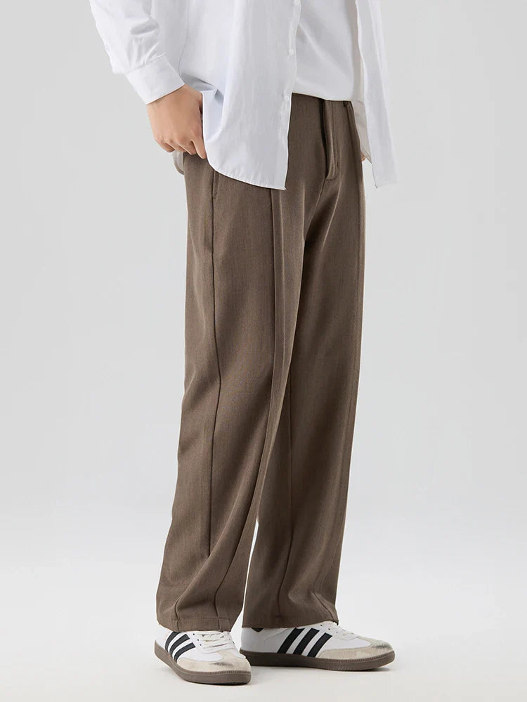Jett - Men's Pleated Straight-Leg Trousers