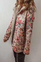 Jhonna - Women's Patterned Blazer with Sherpa-Lined Interior