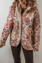 Jhonna - Women's Patterned Blazer with Sherpa-Lined Interior