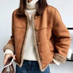 Jocelyn - Women's Faux Suede Jacket with Sherpa Lining