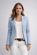 Jovelle - Women's Tailored Single-Button Blazer with Notched Lapels