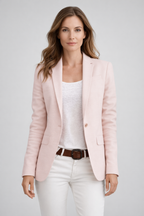 Jovelle - Women's Tailored Single-Button Blazer with Notched Lapels
