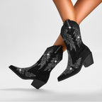 Juliet - Women's Embellished Western Ankle Boots