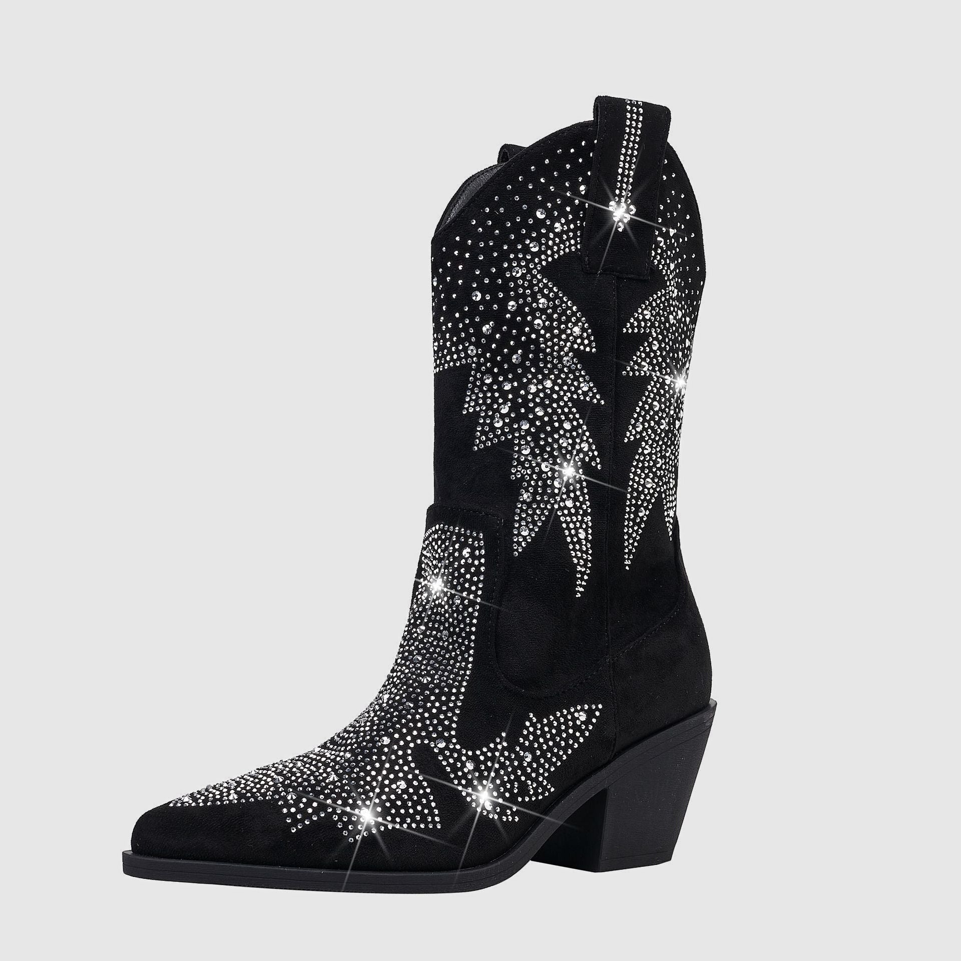 Juliet - Women's Embellished Western Ankle Boots