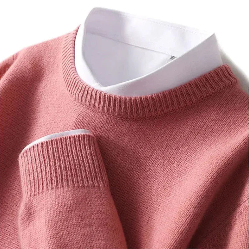 Julius - Men's Cashmere Blend Crewneck with Ribbed Trim