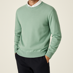 Julius - Men's Cashmere Blend Crewneck with Ribbed Trim