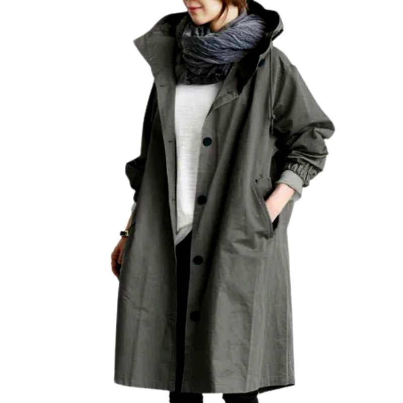 Karla - Women's Oversized Hooded Long Lightweight Jacket 2