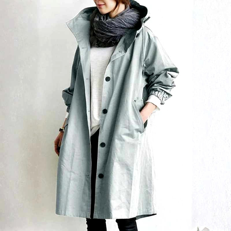 Karla - Women's Oversized Hooded Long Lightweight Jacket 5