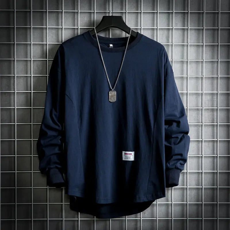 Ledger - Men's Relaxed Crewneck Pullover with Extended Hem