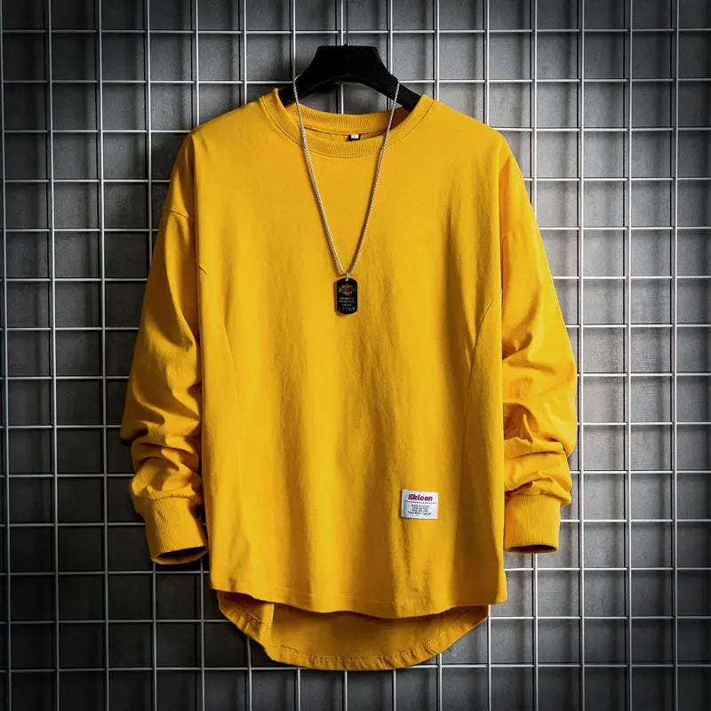 Ledger - Men's Relaxed Crewneck Pullover with Extended Hem