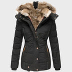 Linda- Women's Puffer Jacket with Faux Fur–Lined Hood