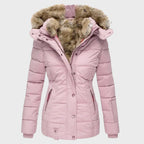 Linda- Women's Puffer Jacket with Faux Fur–Lined Hood