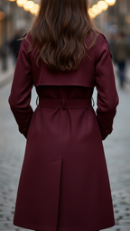 Margot - Women's Double-Breasted Belted Trench Coat with Storm Flaps