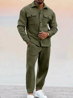 Matthew - Men's Two-Piece Utility Shirt and Pant Set