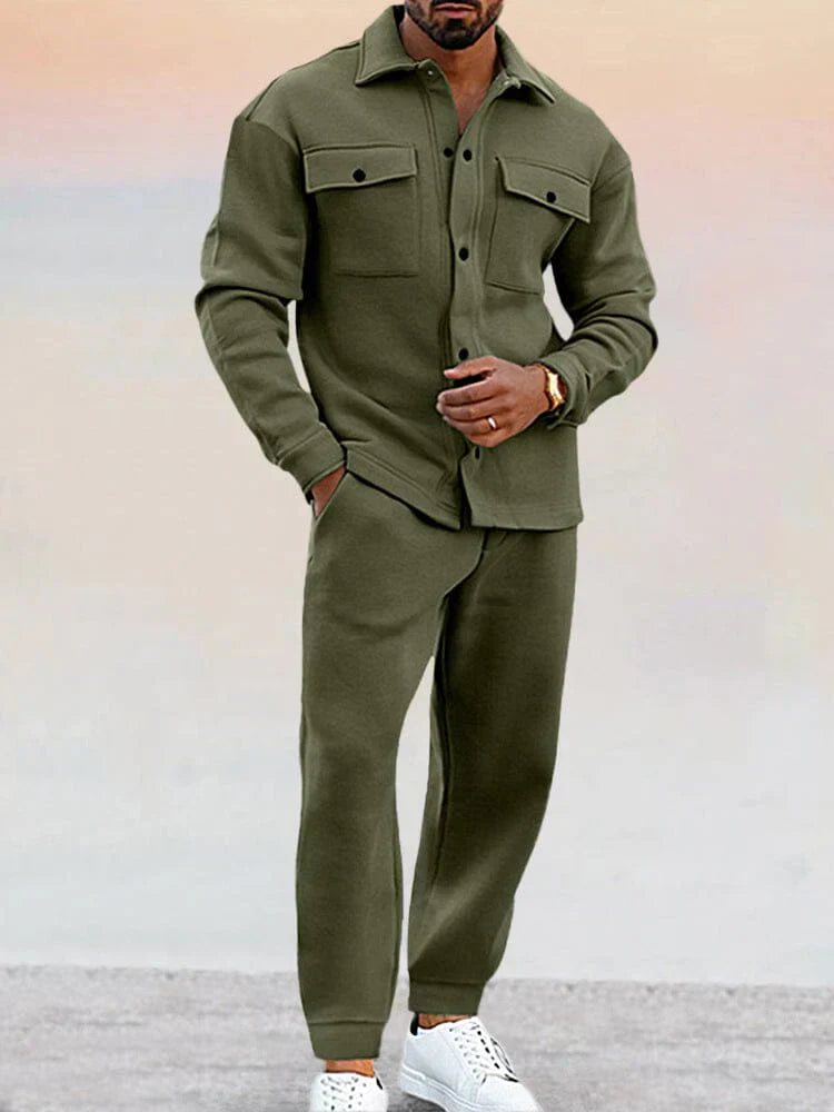 Matthew - Men's Two-Piece Utility Shirt and Pant Set