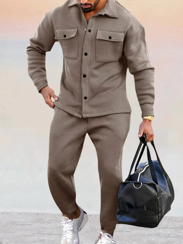 Matthew - Men's Two-Piece Utility Shirt and Pant Set