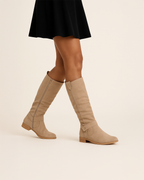 Mia - Women's Knee-High Boots with Side Zip