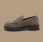 Mireya - Women's Suede Loafers with Chunky Lug Sole
