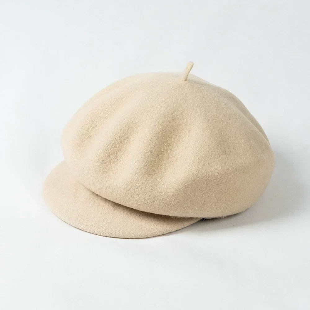 Natalia - Women's Wool Felt Beret with Dome Crown