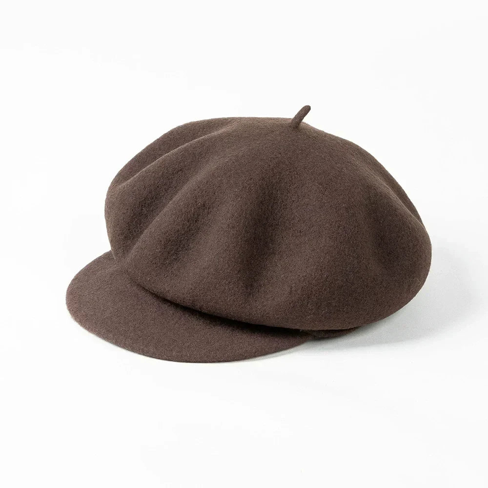 Natalia - Women's Wool Felt Beret with Dome Crown