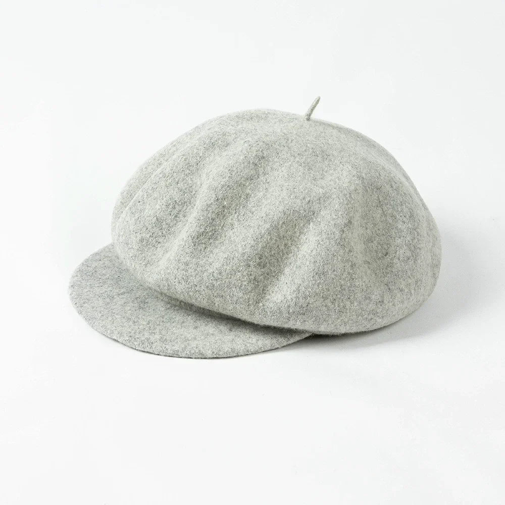 Natalia - Women's Wool Felt Beret with Dome Crown