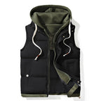 Noel - Men's Hooded Puffer Gilet with Snap Pockets