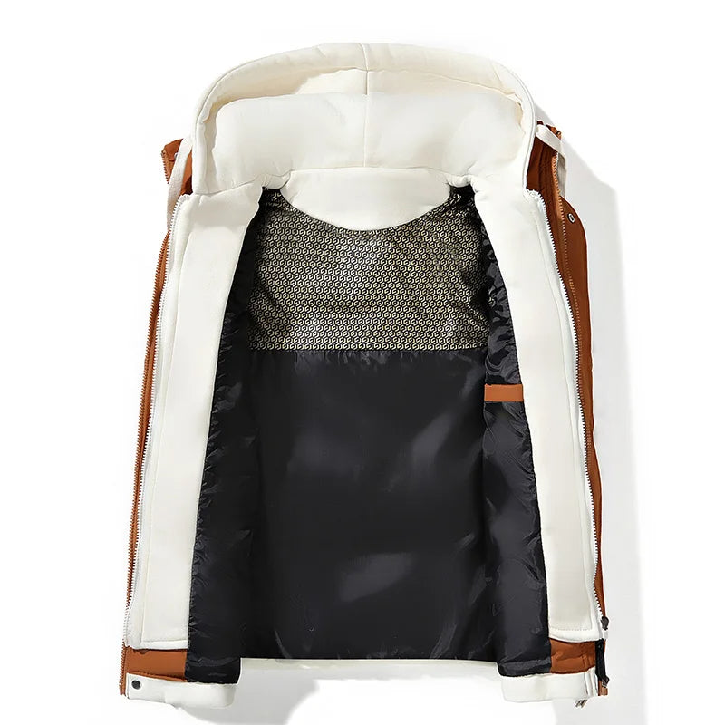 Noel - Men's Hooded Puffer Gilet with Snap Pockets