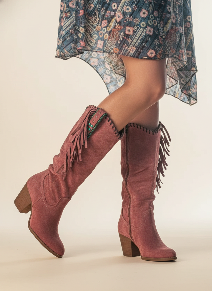 Octavia - Women's Suede Knee-High Boots