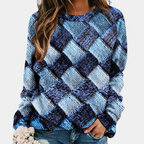 Olivia - Women's Colorblock Quilted Pullover Sweater