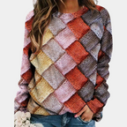 Olivia - Women's Colorblock Quilted Pullover Sweater