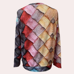 Olivia - Women's Colorblock Quilted Pullover Sweater