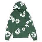 Oriana - Women's Floral Print Drawstring Hoodie and Tapered Joggers