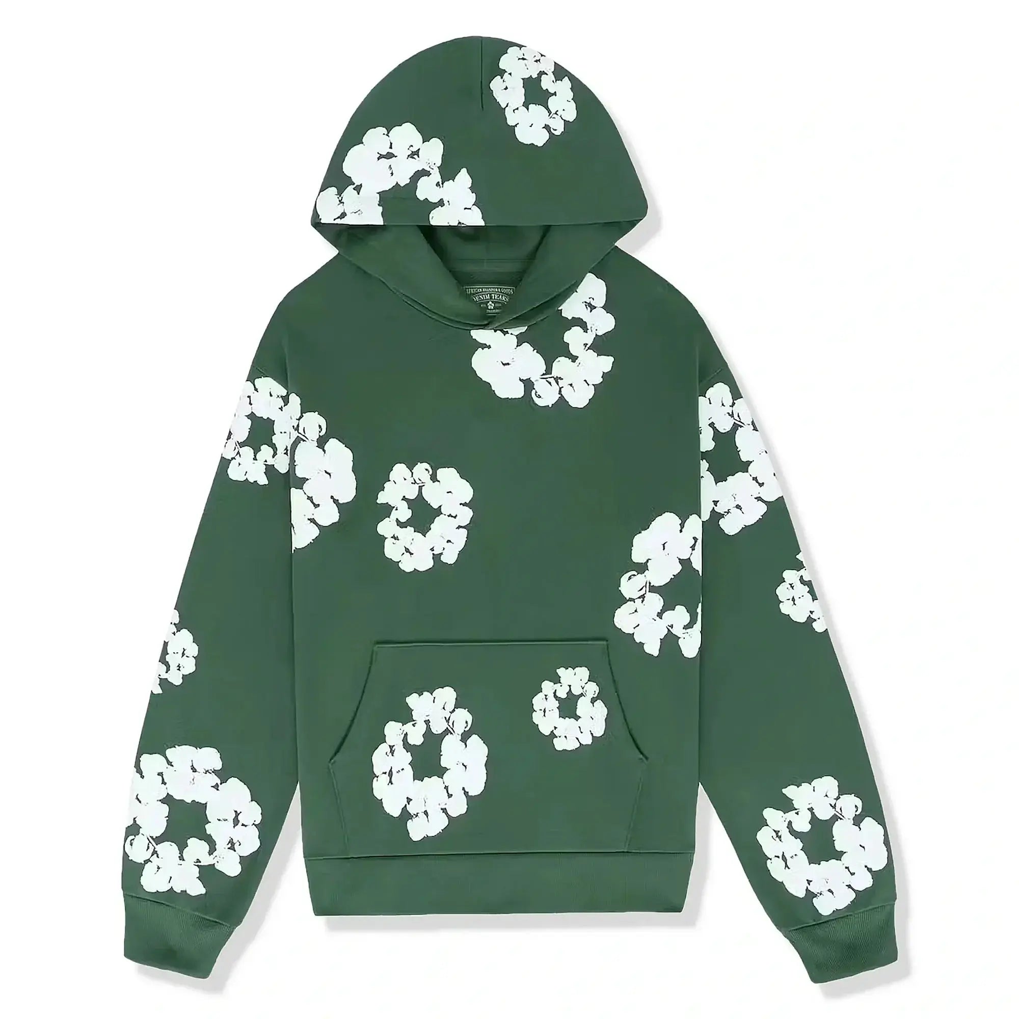 Oriana - Women's Floral Print Drawstring Hoodie and Tapered Joggers