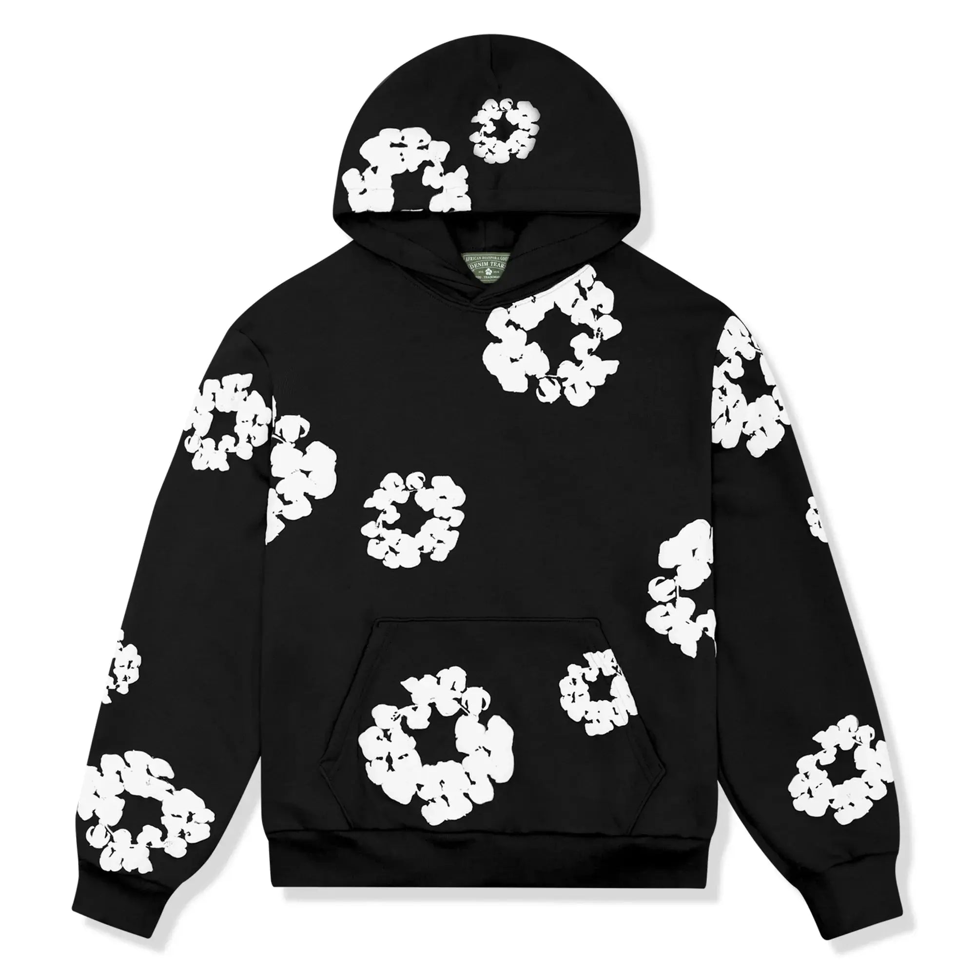 Oriana - Women's Floral Print Drawstring Hoodie and Tapered Joggers
