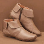 Pam - Women's Leather Zip Ankle Boots