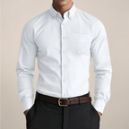 Peter - Men's Button-Down Oxford Shirt with Chest Pocket