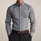 Peter - Men's Button-Down Oxford Shirt with Chest Pocket