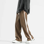 Peter - Men's Corduroy Relaxed-Fit Sweatpants with Side Stripe