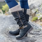 Piper - Women's Calf-Height Buckle Boots