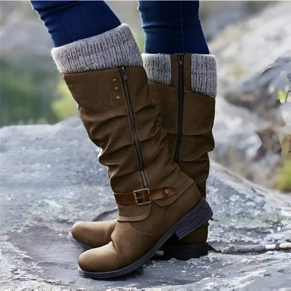 Piper - Women's Calf-Height Buckle Boots