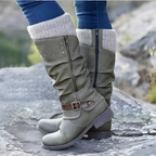 Piper - Women's Calf-Height Buckle Boots