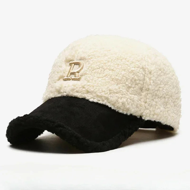 Portia - Sherpa Baseball Cap with Two-Tone Design