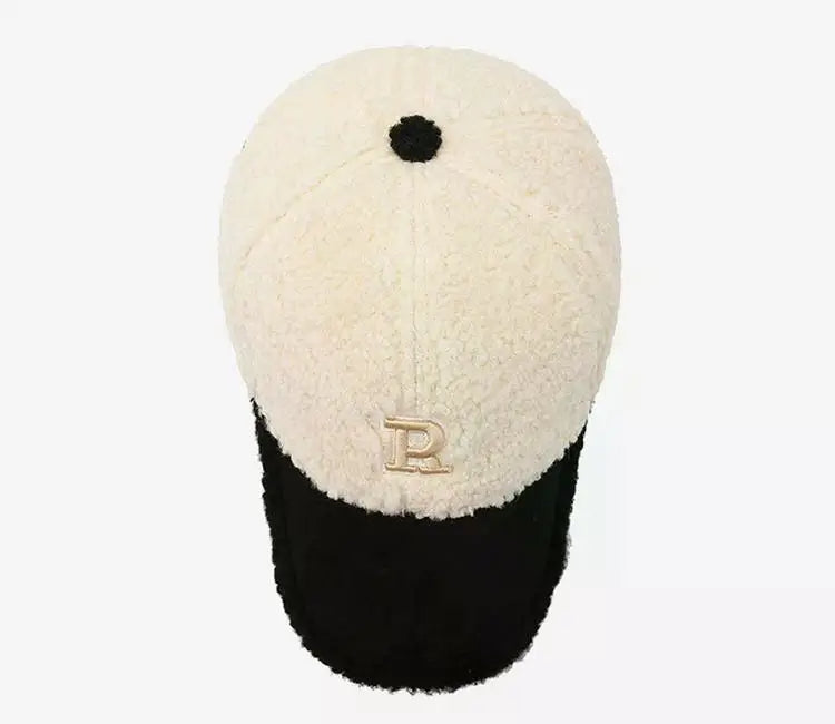 Portia - Sherpa Baseball Cap with Two-Tone Design