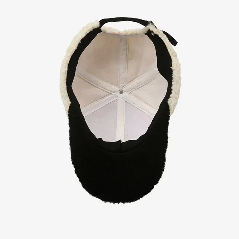 Portia - Sherpa Baseball Cap with Two-Tone Design
