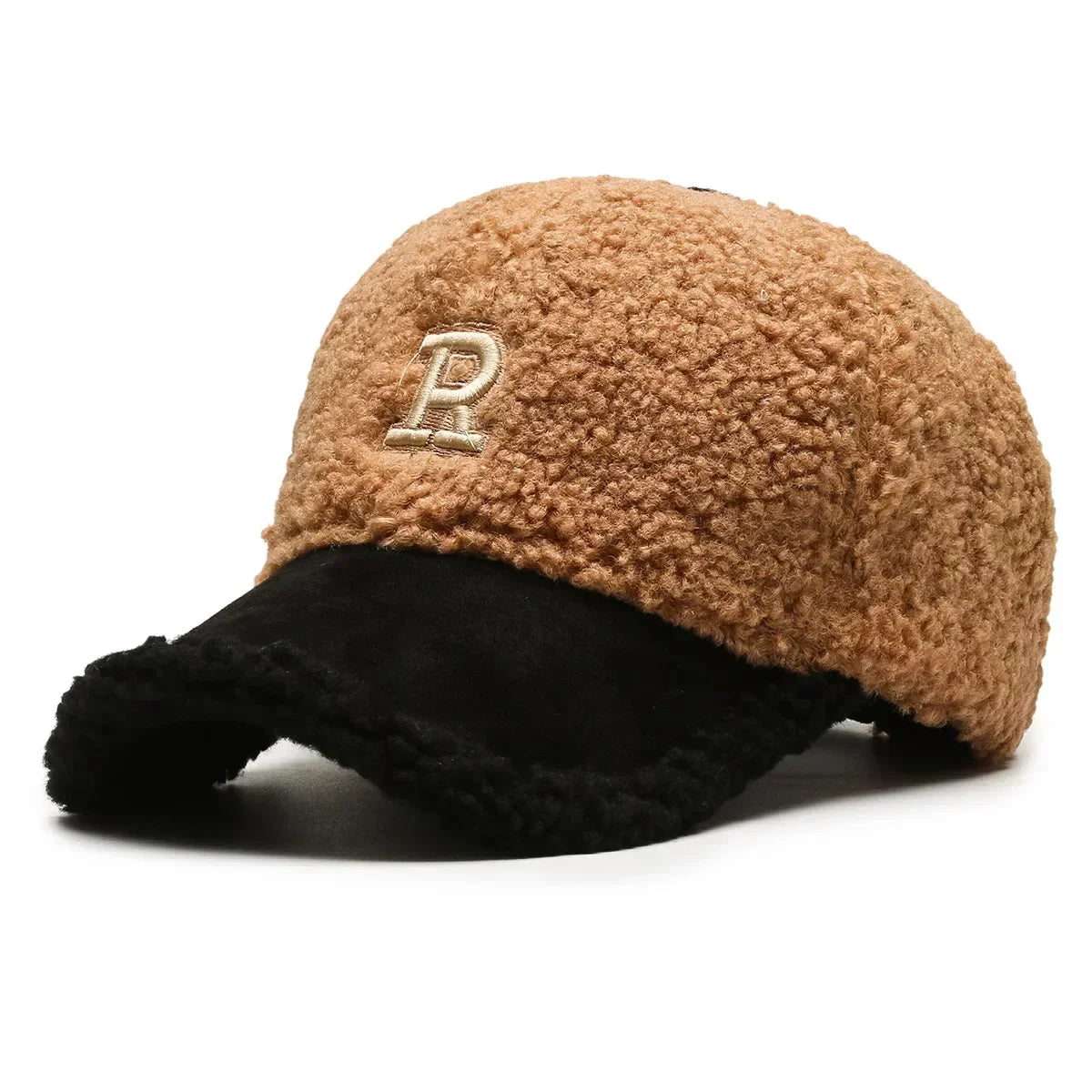 Portia - Sherpa Baseball Cap with Two-Tone Design